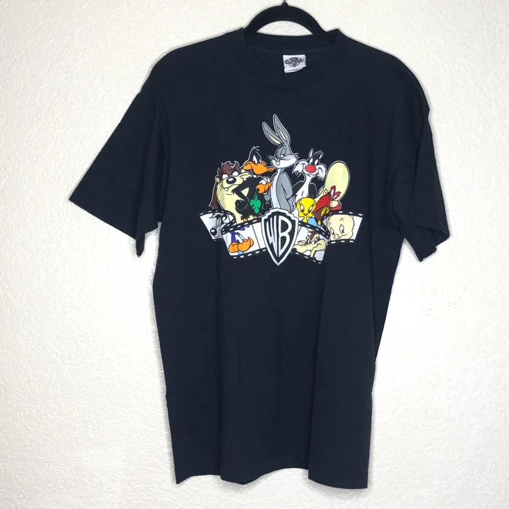 Vtg 90s 1991 Acme Looney Tunes Warner Bros Mens XL T-Shirt Black - Picture 1 of 9